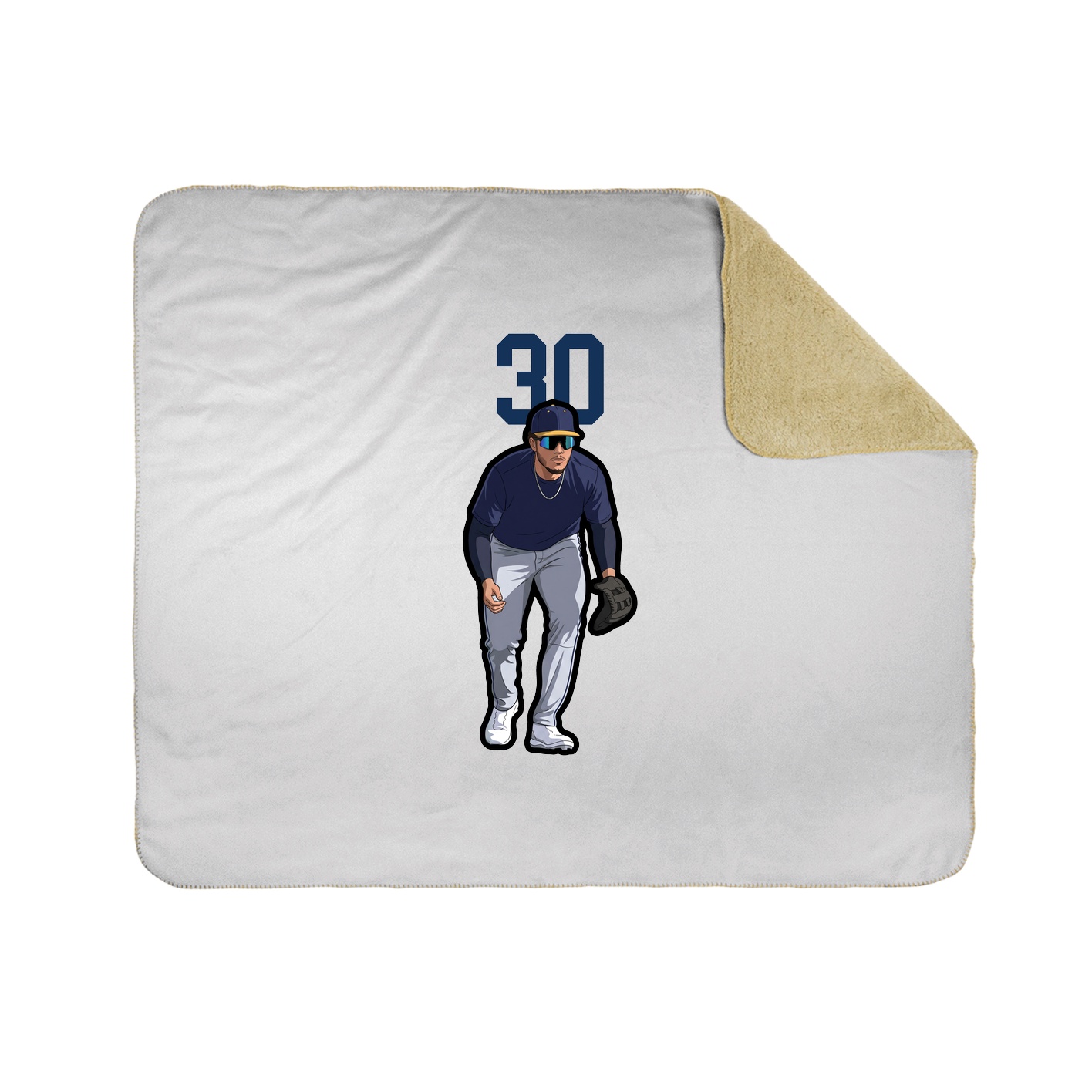 Throw Blanket — Number Top in White