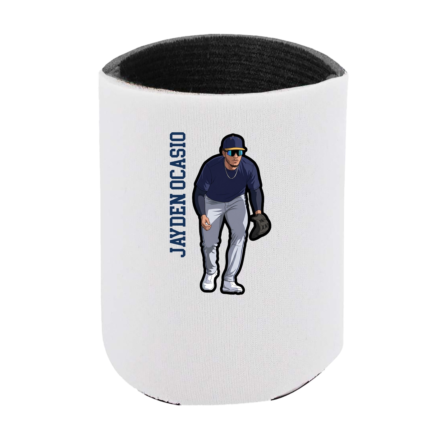 Can Holder — Name Vertical in White