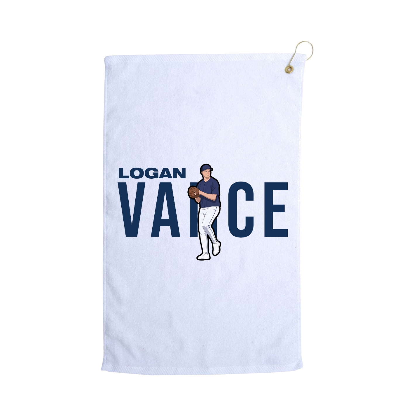 Golf Towel — Player Name in White