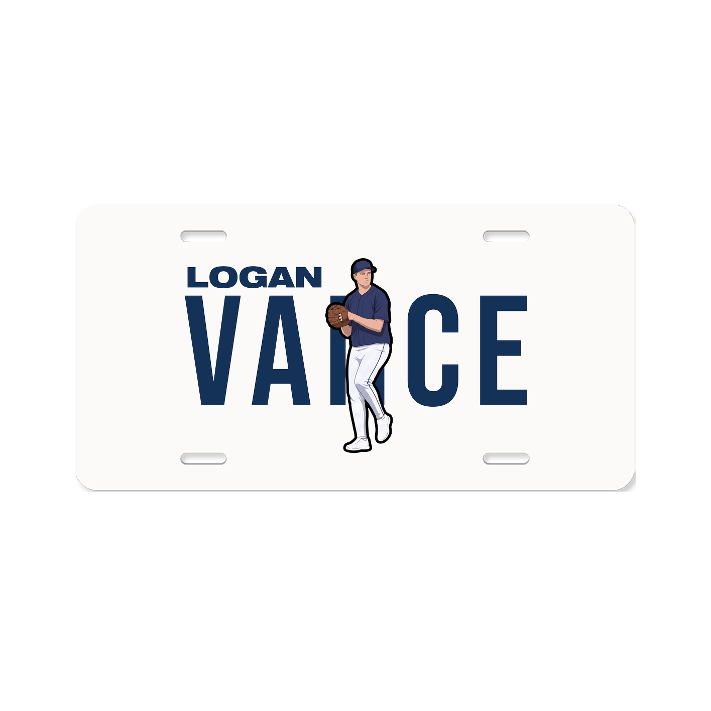 License Plate — Player Name in Classic