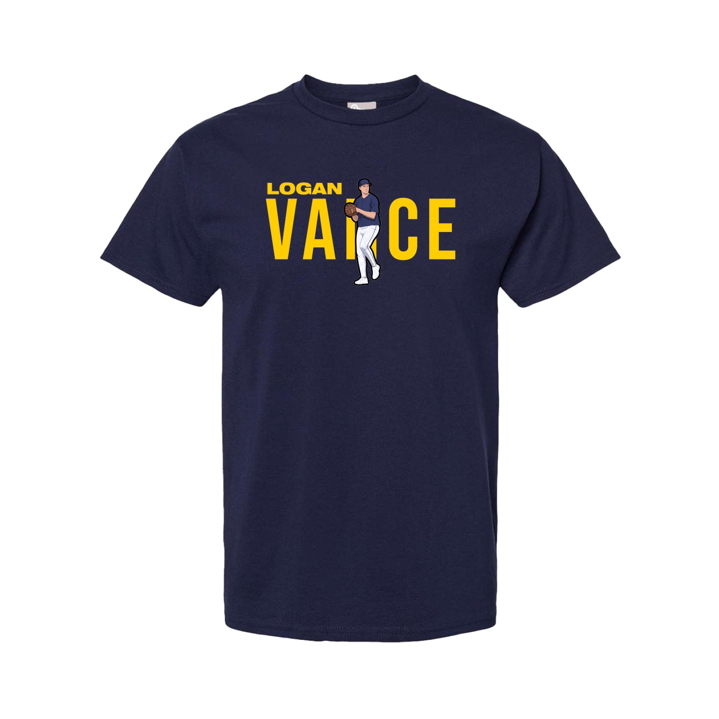 Tee — Player Name in Navy