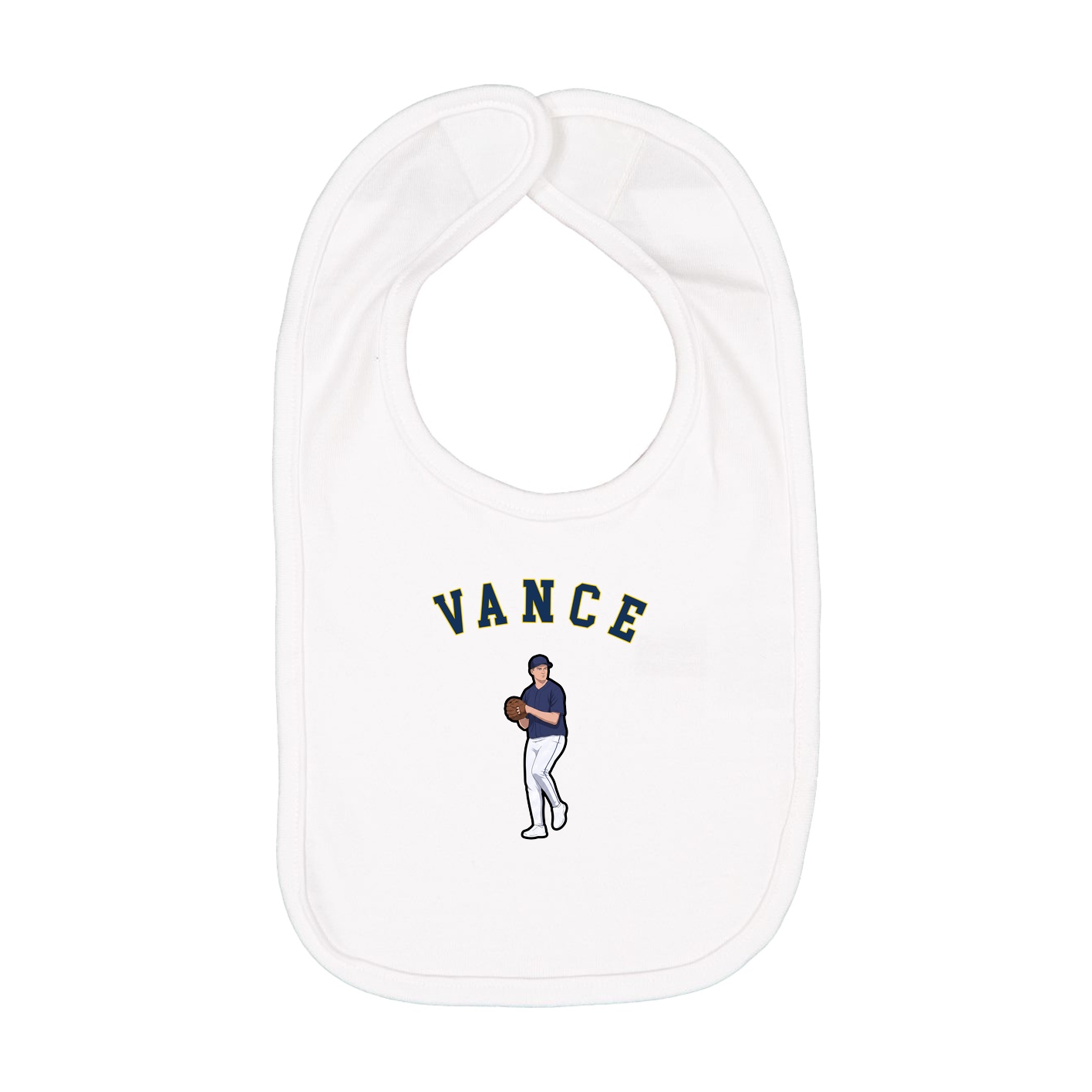 Infant Bib — Shirsey Arch in White