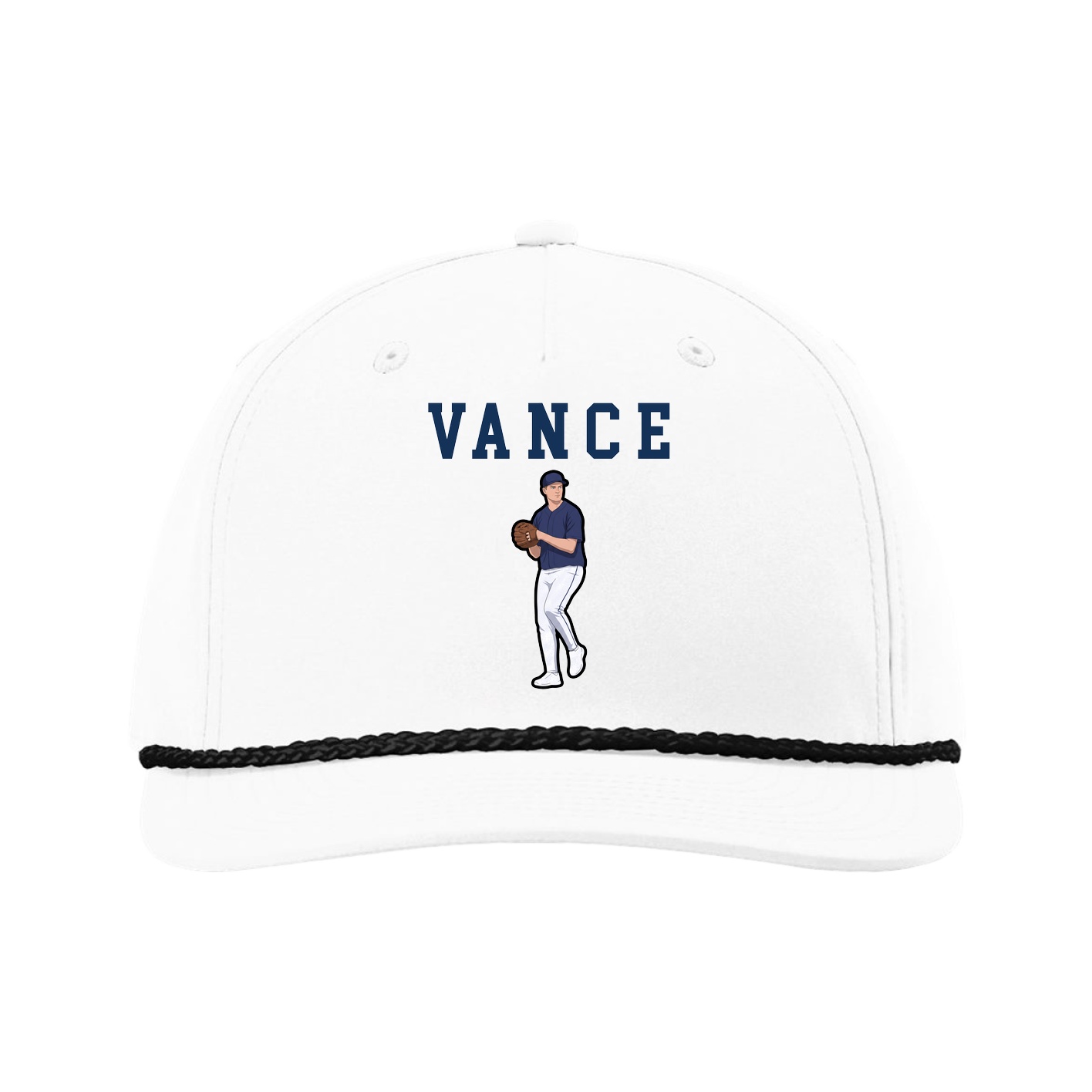 Five-Panel Classic Rope Cap — Shirsey in White