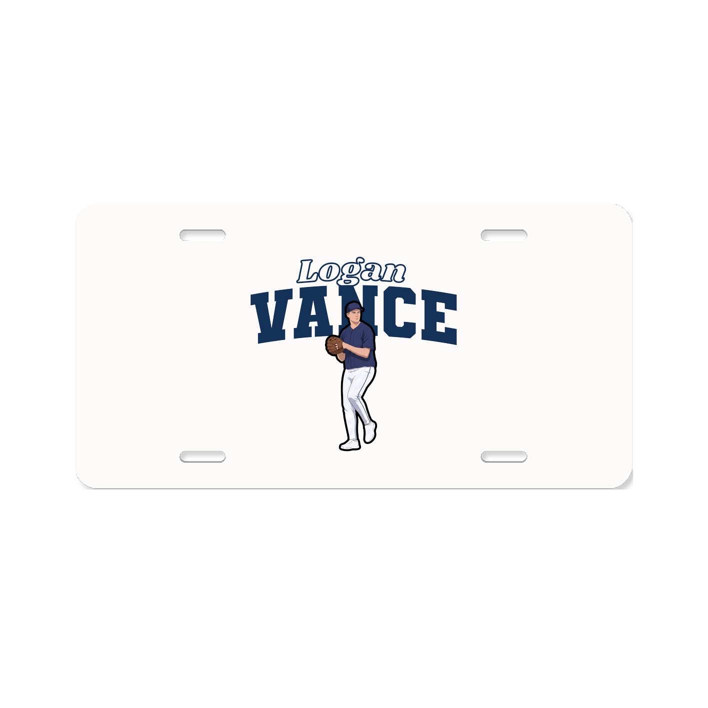 License Plate — Name Arch in Classic