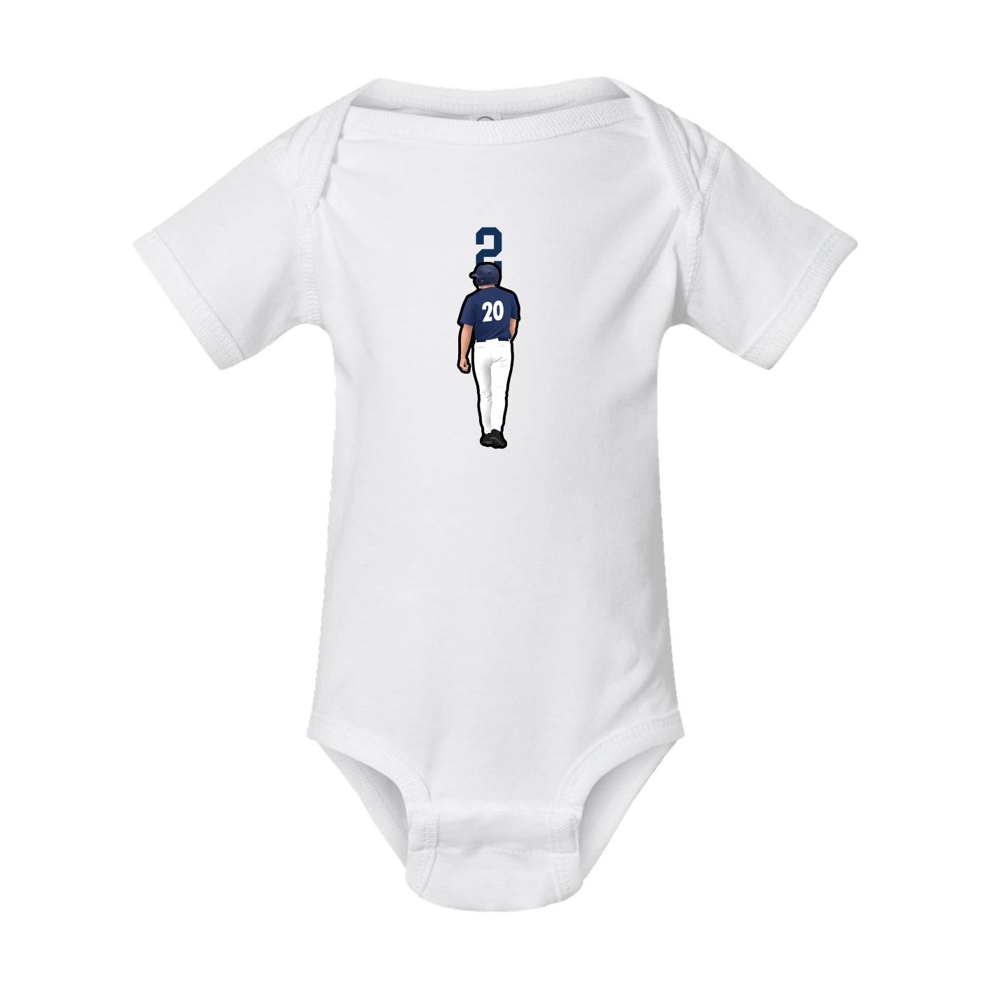 Baby Onesie — Number Top in White