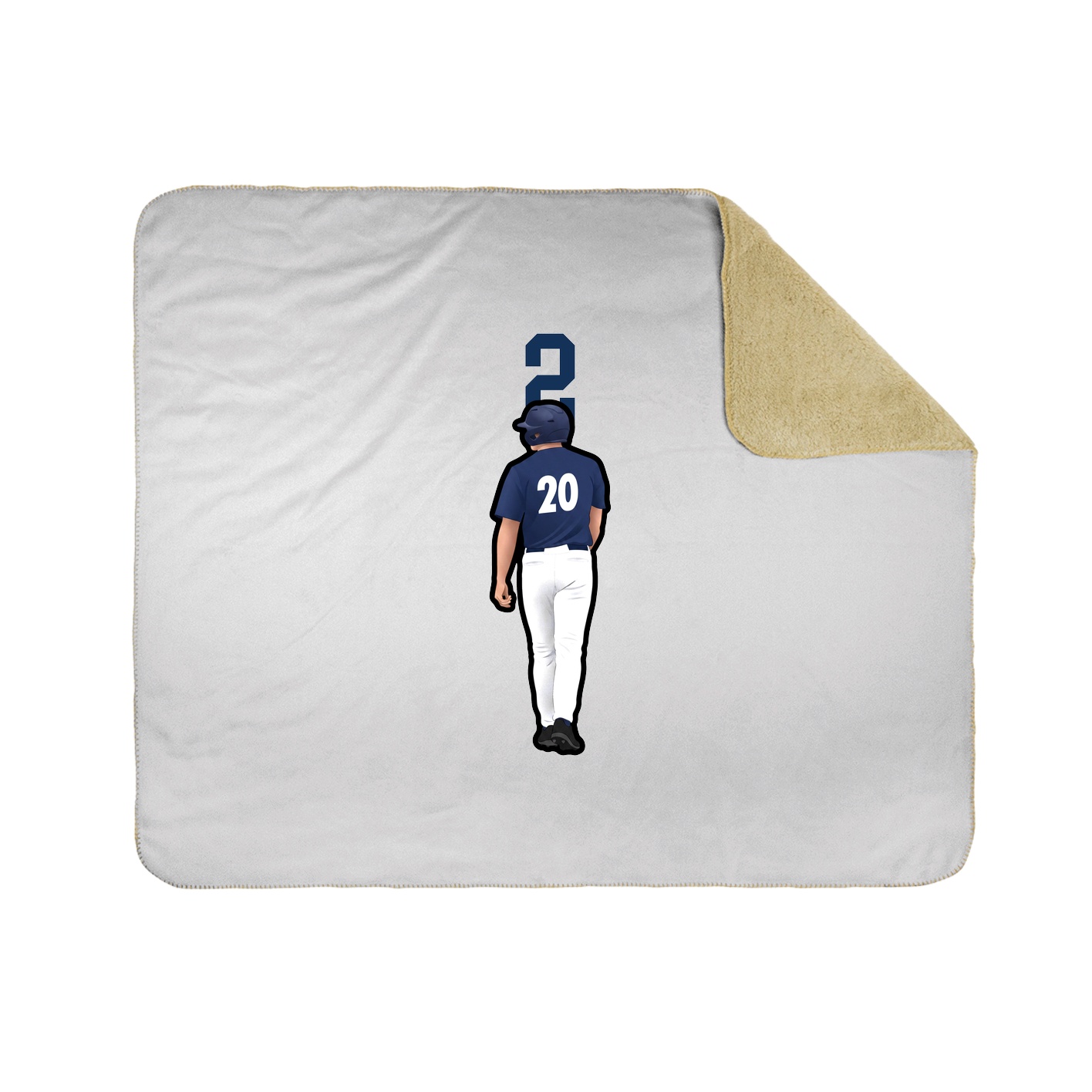 Throw Blanket — Number Top in White