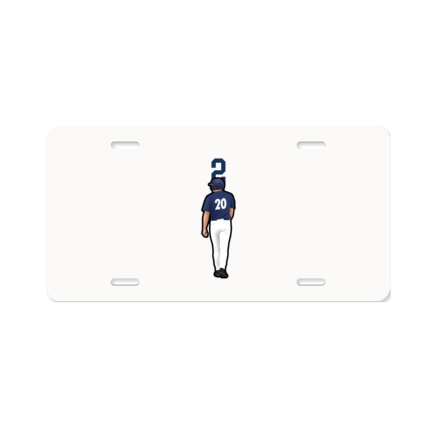 License Plate — Number Top in Classic