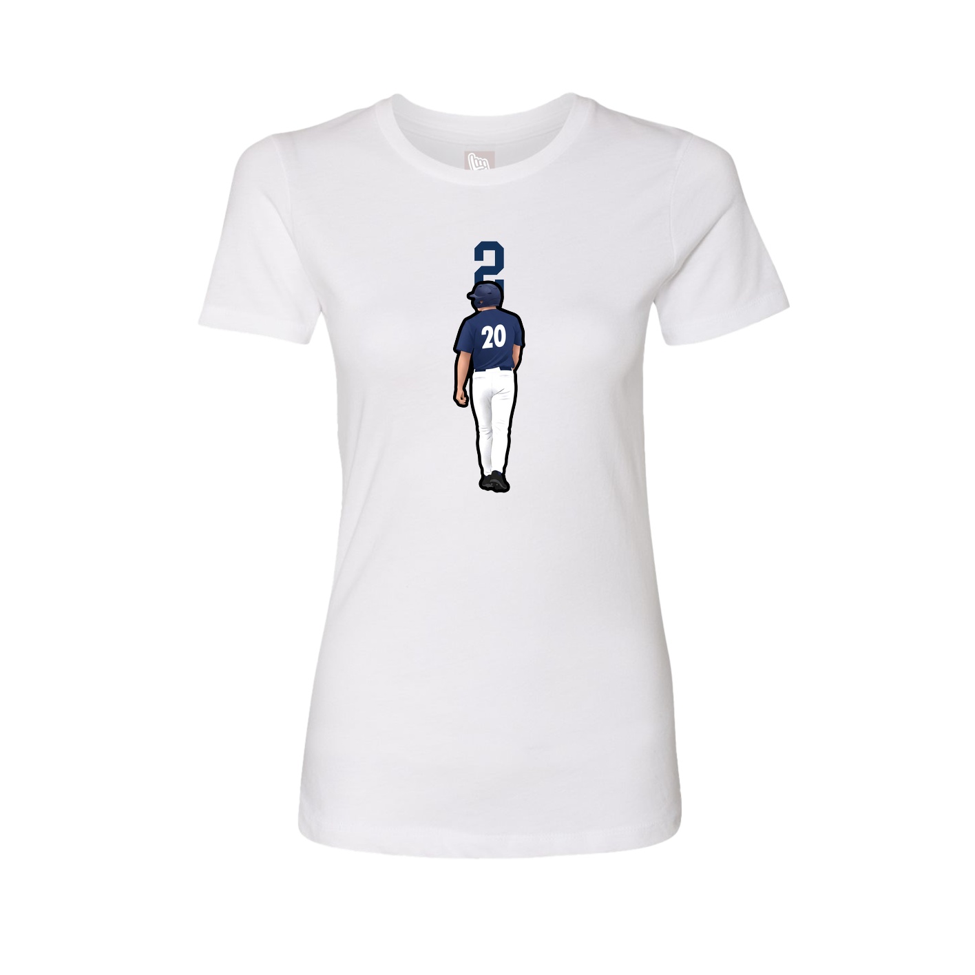 Fitted Women's Tee — Number Top in White