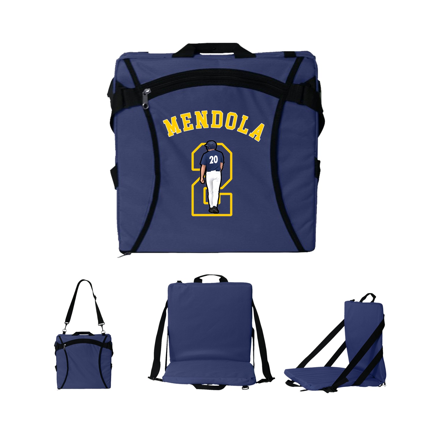 Folding Stadium Seat — Shirsey Arch in Navy