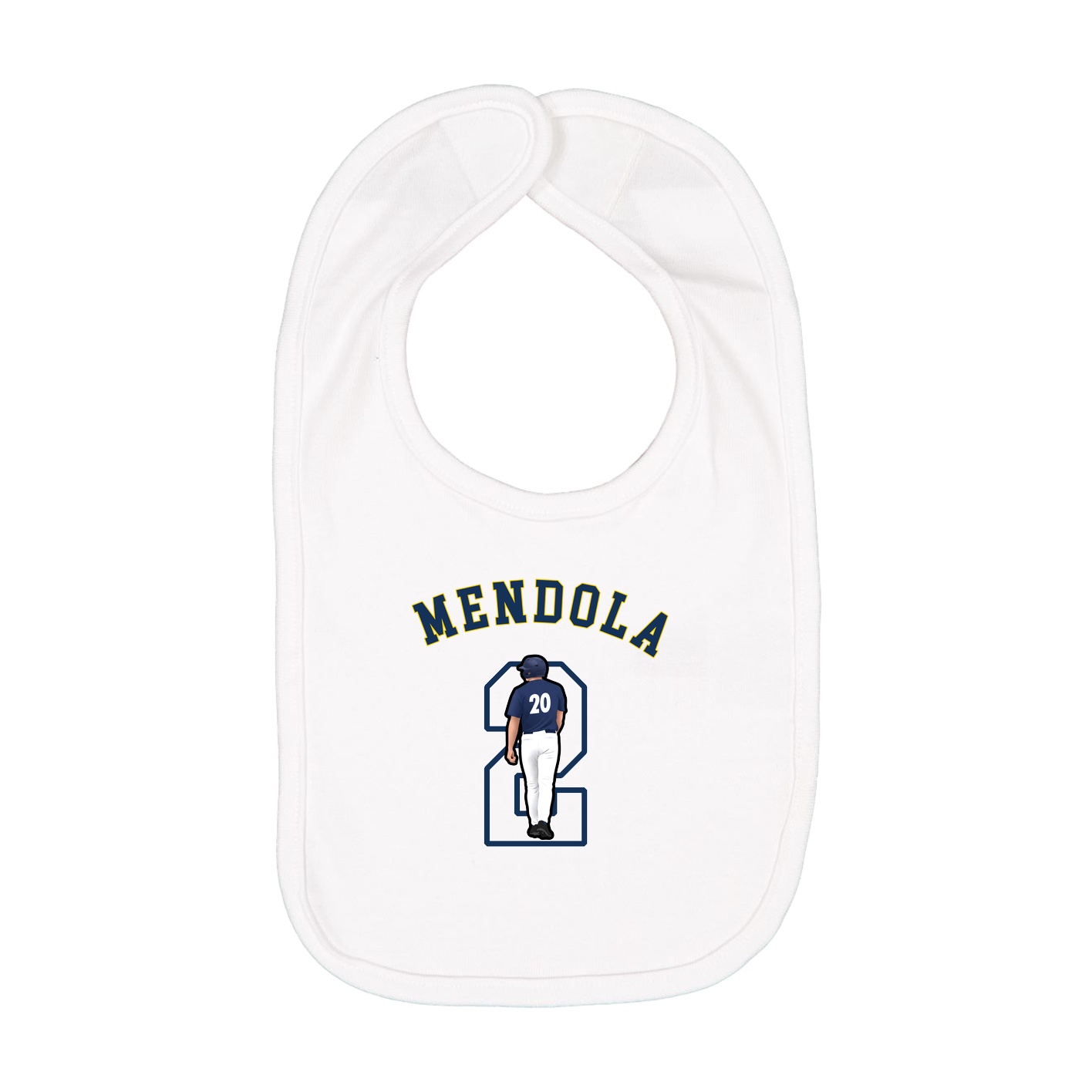 Infant Bib — Shirsey Arch in White