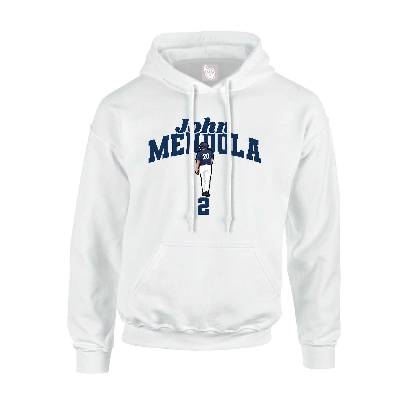 Youth Hoodie — Signature Arch in White
