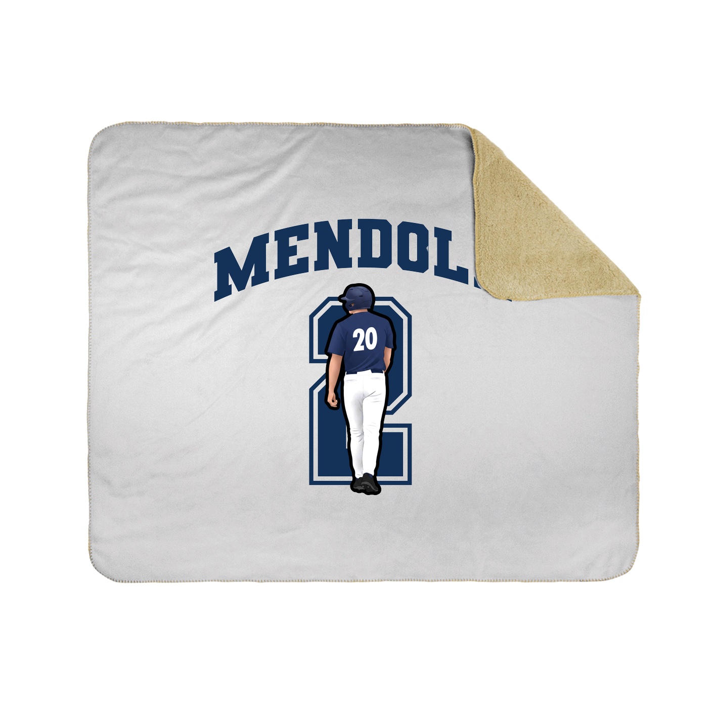 Throw Blanket — Number in White