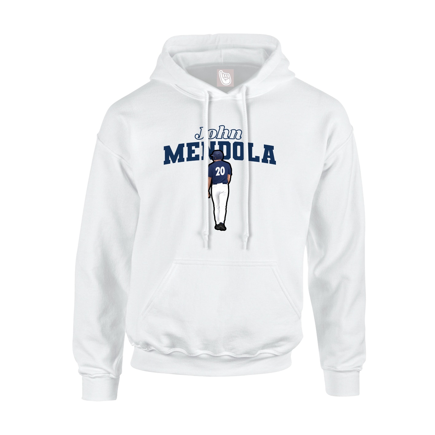 Hoodie — Name Arch in White