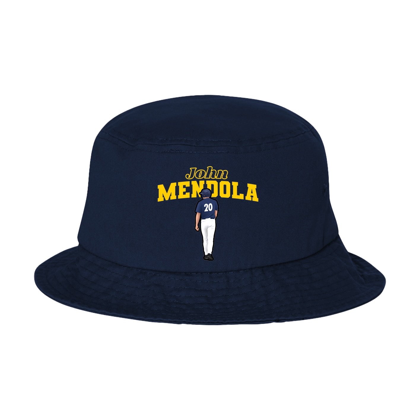 Bucket Cap — Name Arch in Navy