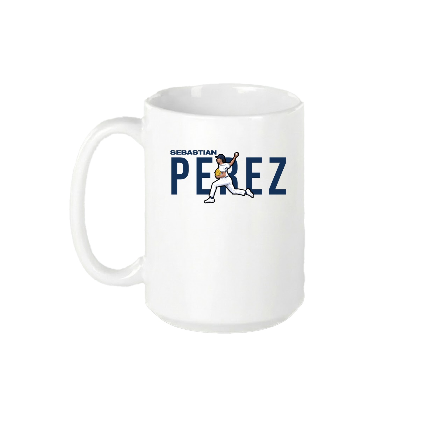 15oz Coffee Mug — Player Name in White