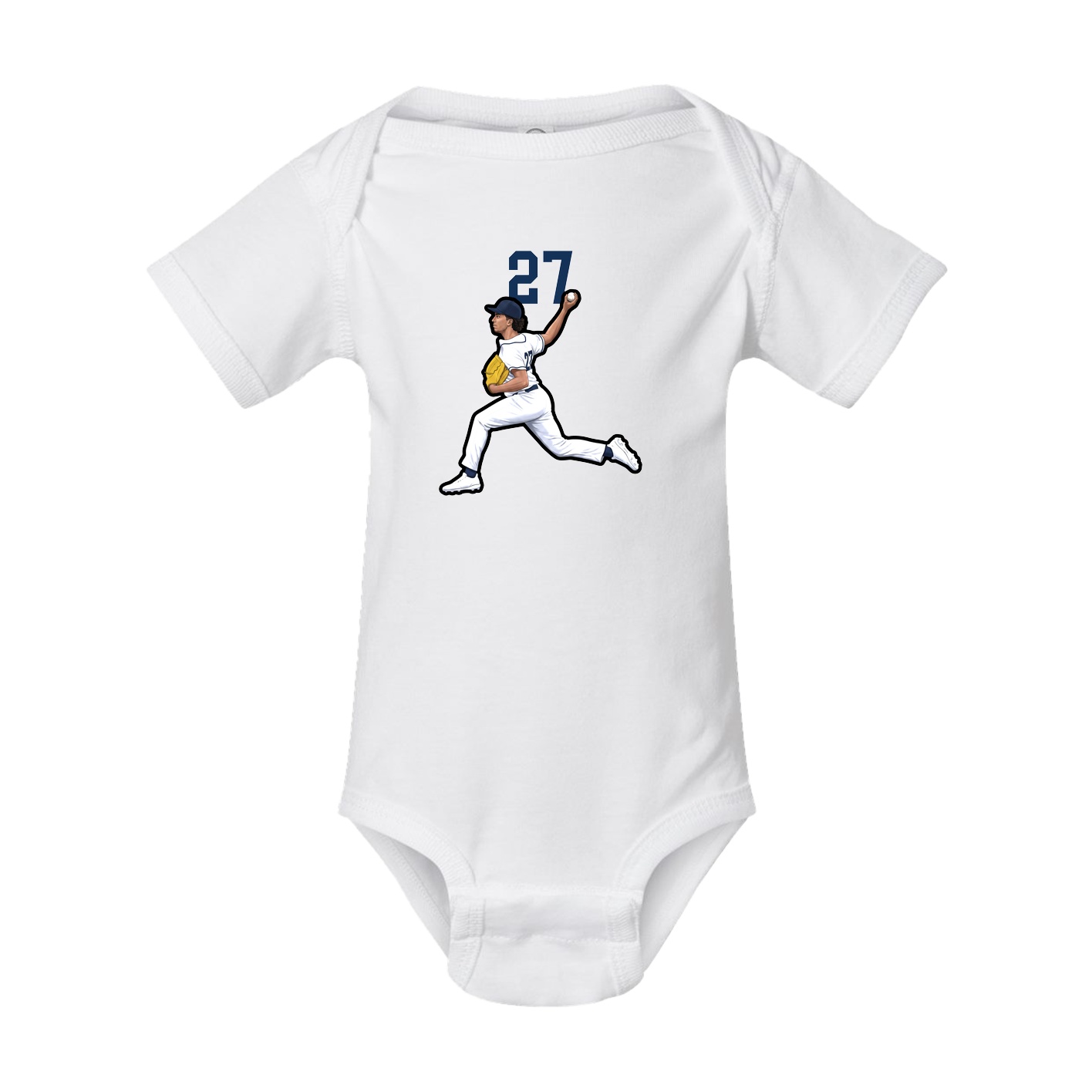 Baby Onesie — Number Top in White