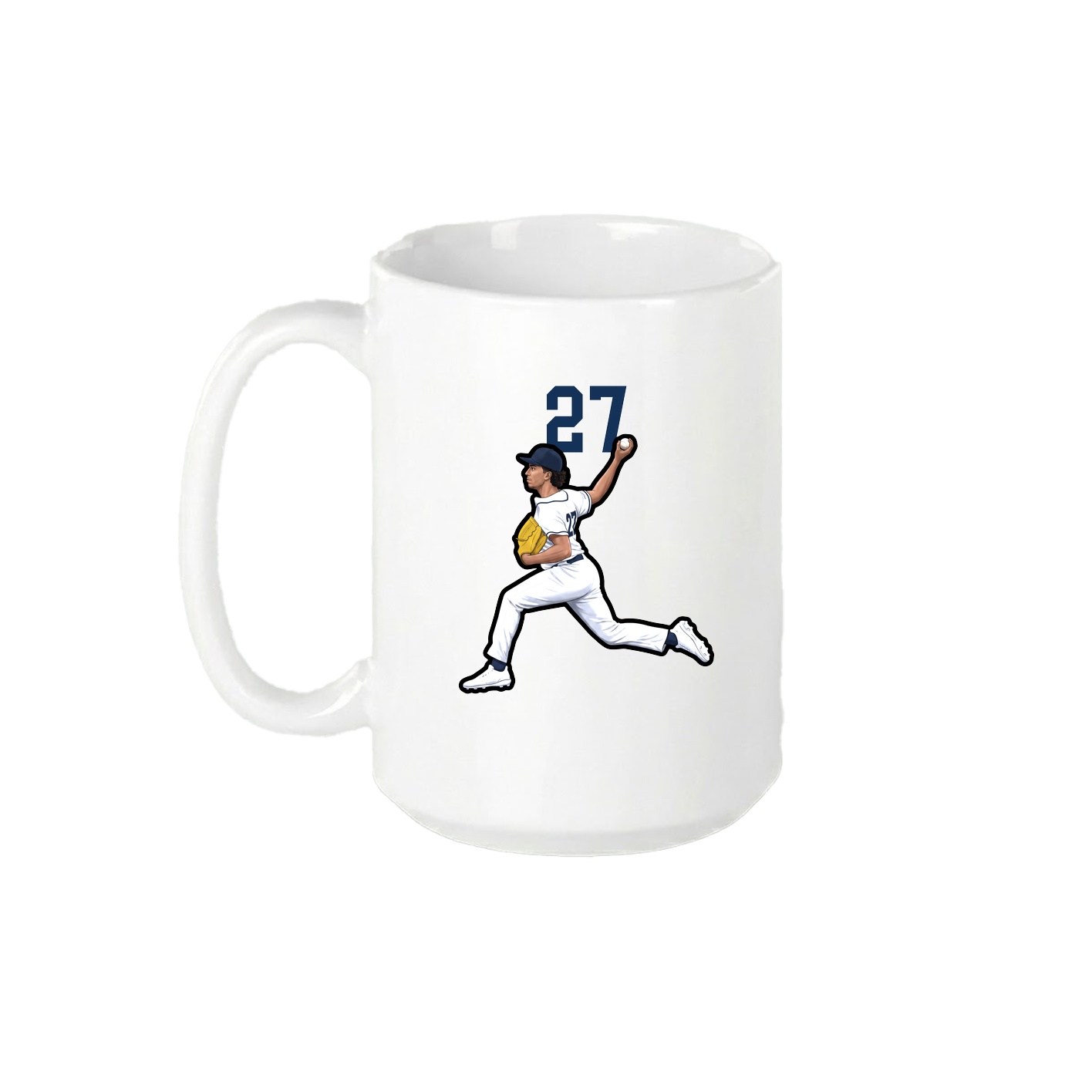 15oz Coffee Mug — Number Top in White