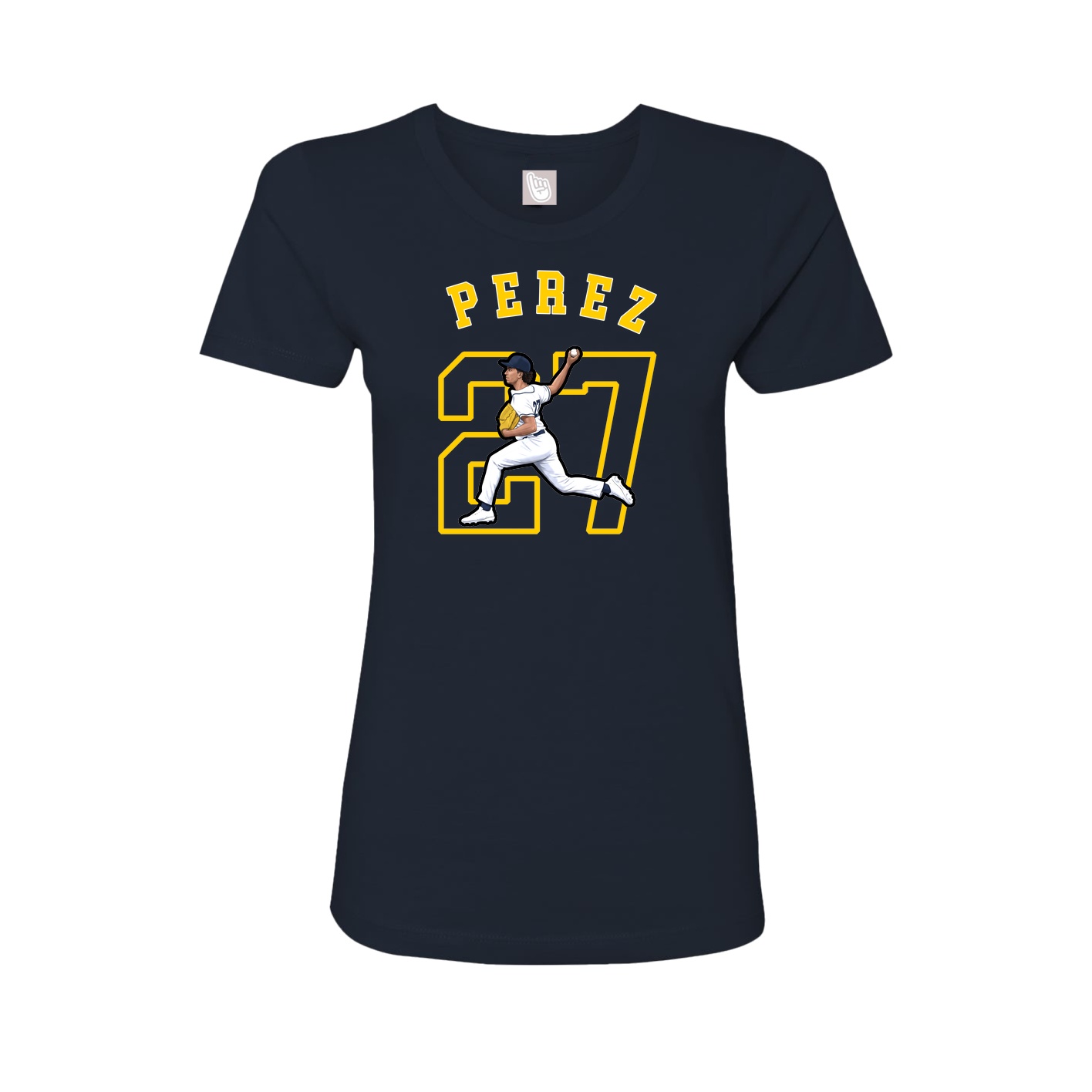 Fitted Women's Tee — Shirsey Arch in Navy