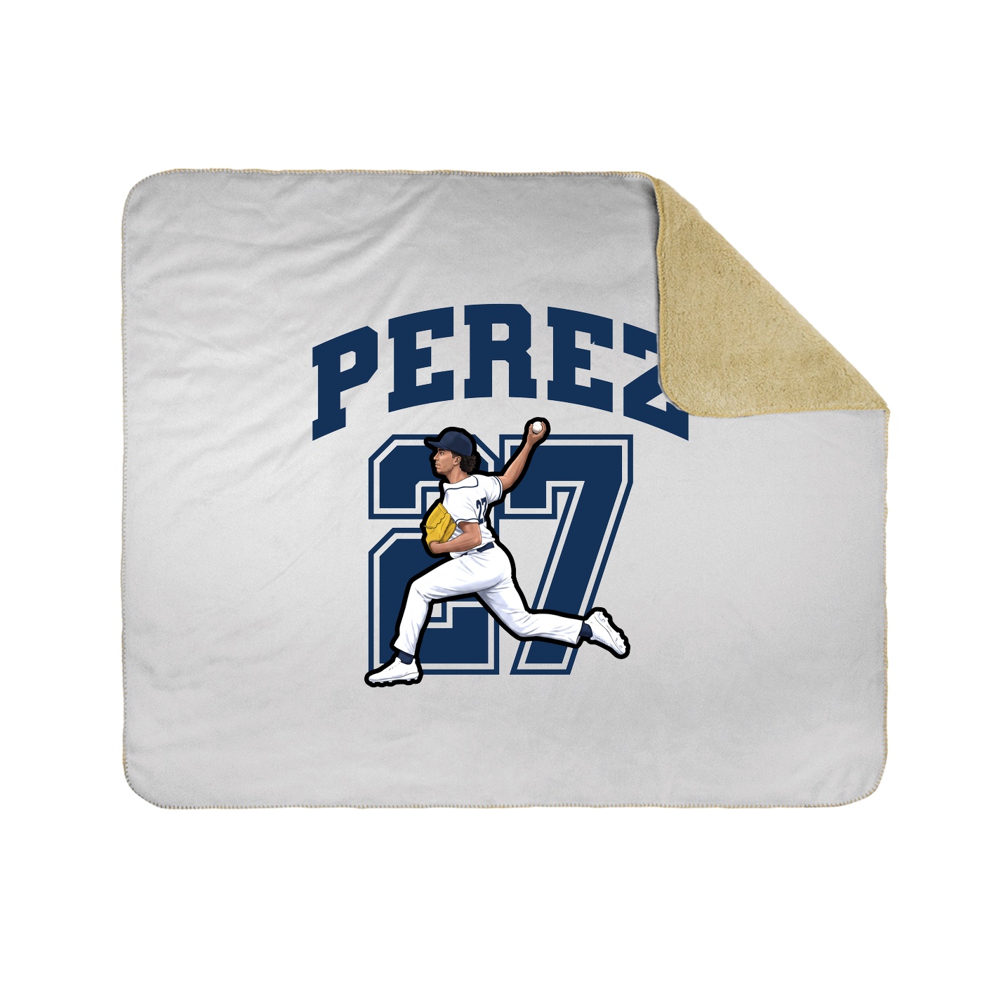 Throw Blanket — Number in White