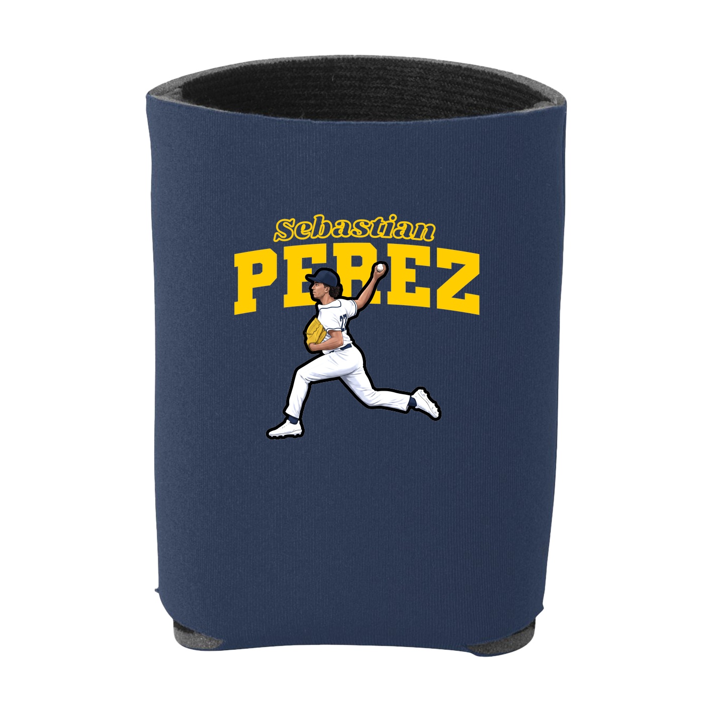 Can Holder — Name Arch in Navy