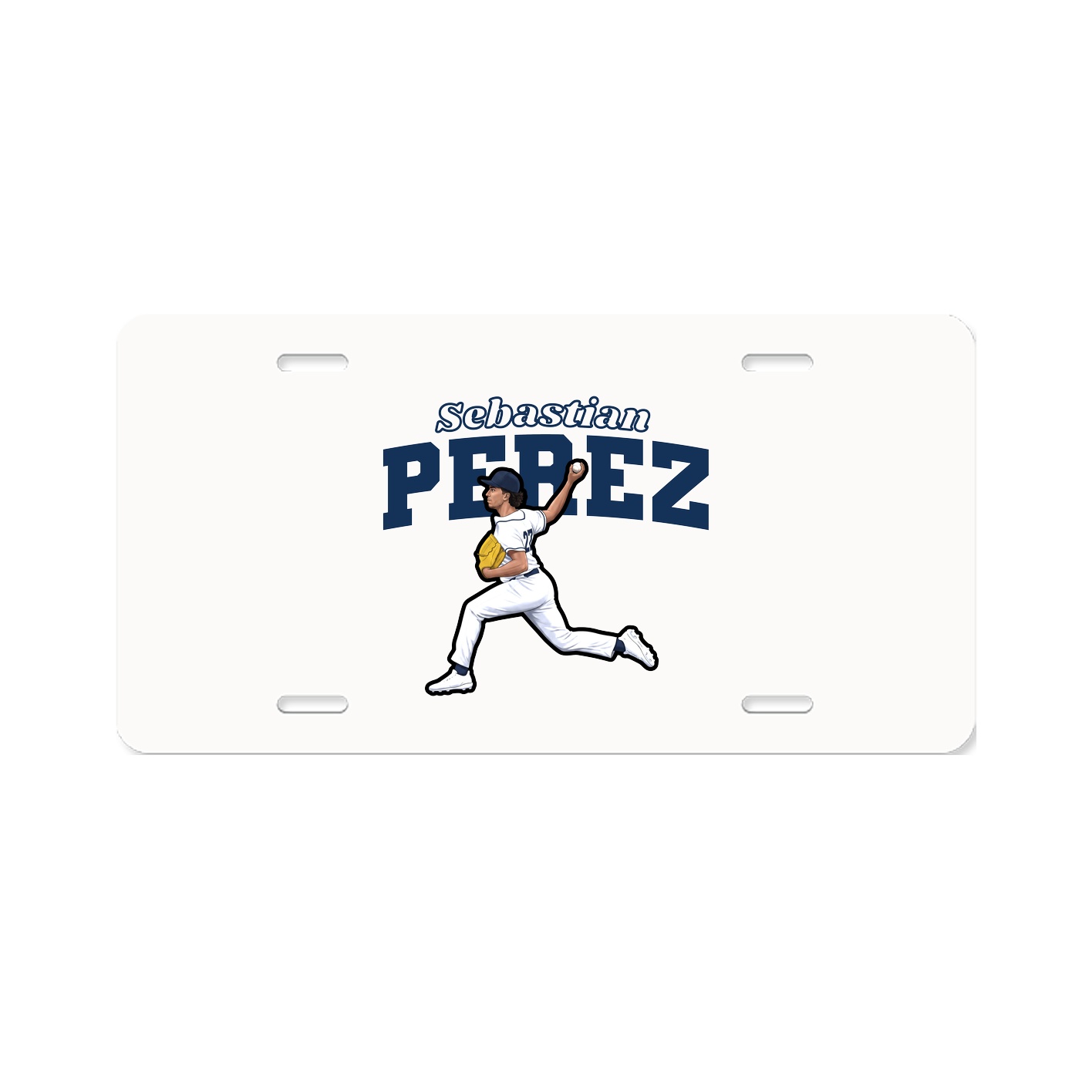 License Plate — Name Arch in Classic
