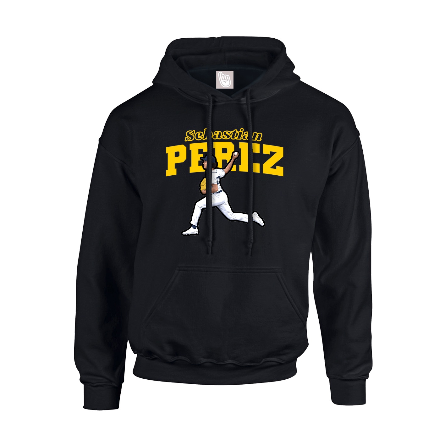 Youth Hoodie — Name Arch in Black