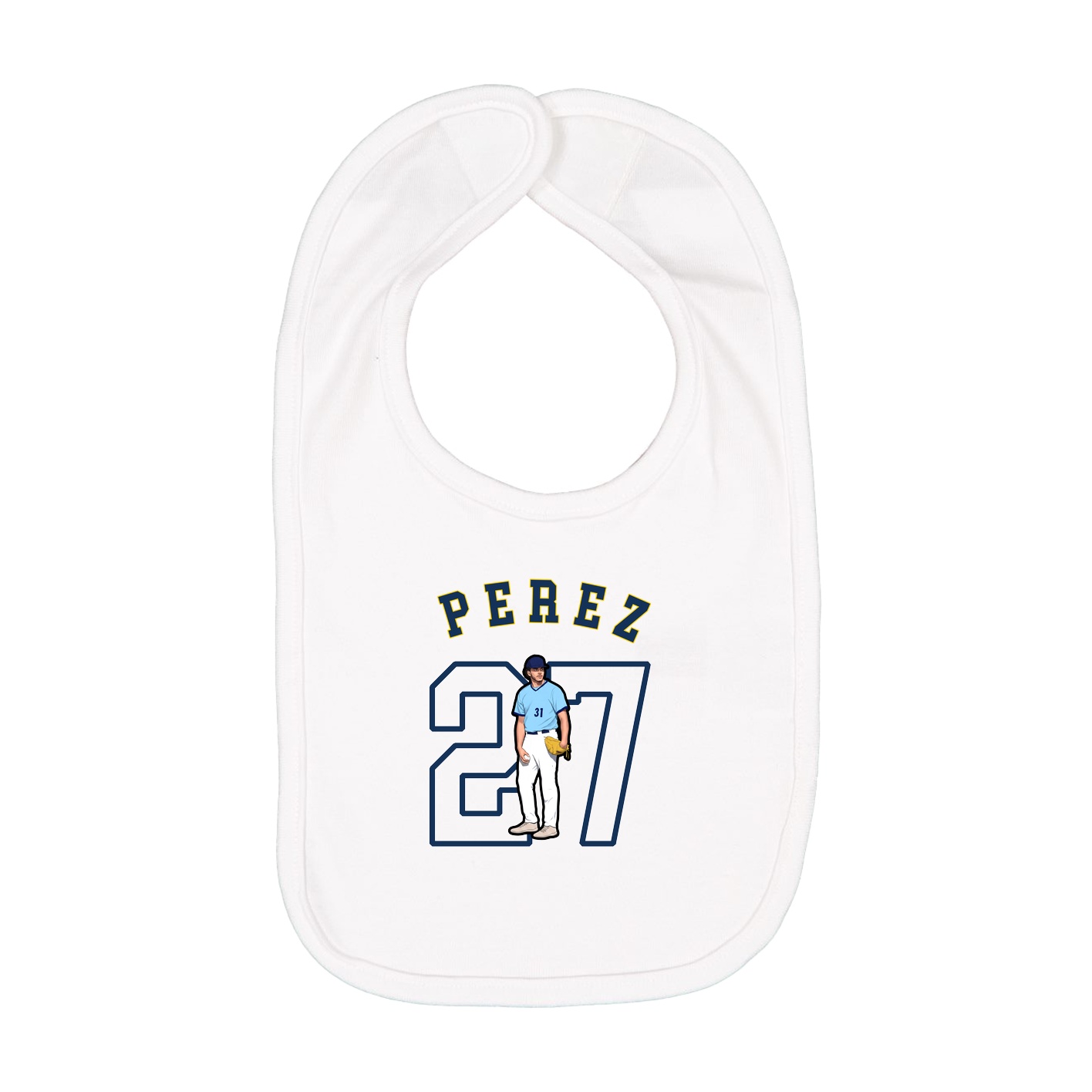 Infant Bib — Shirsey Arch in White