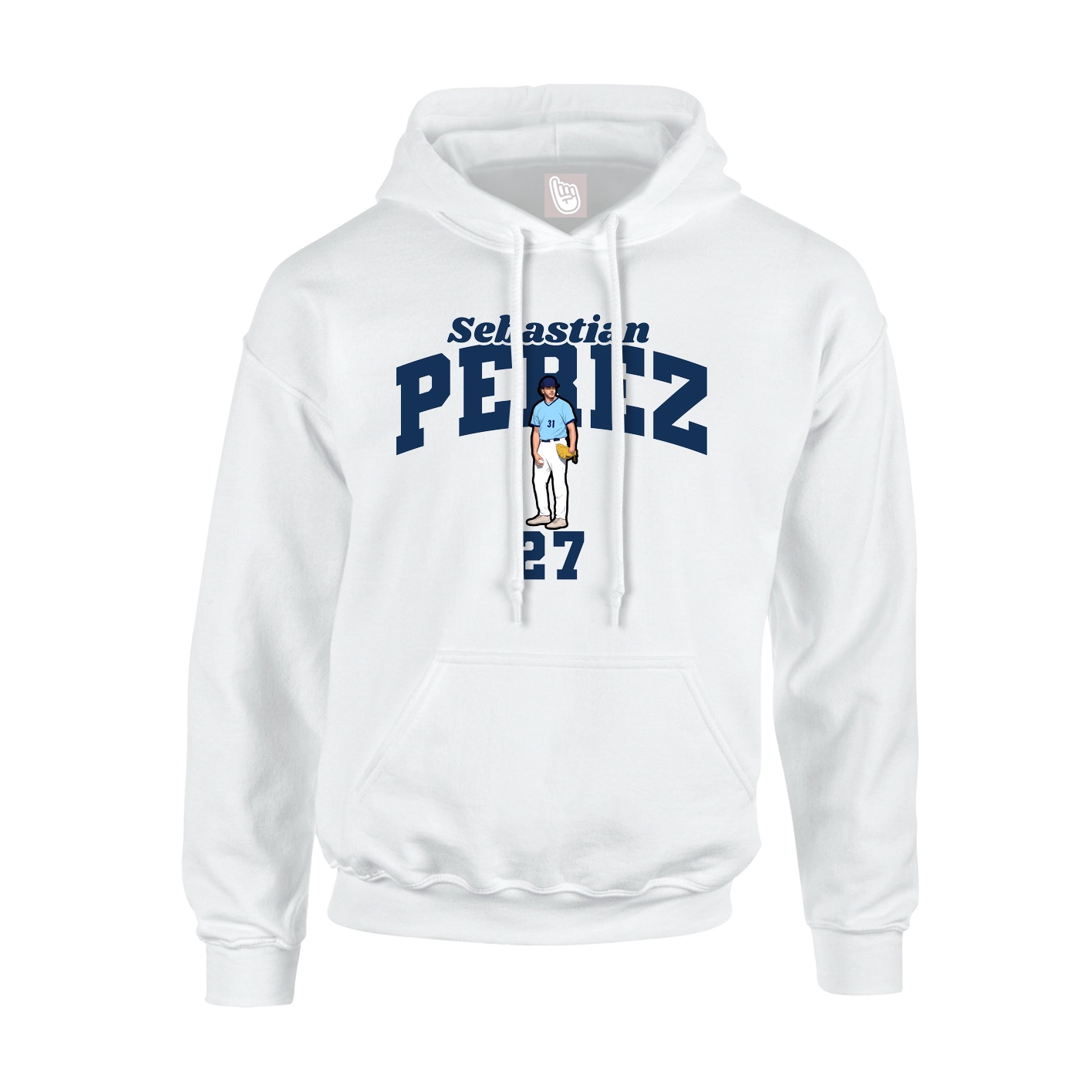 Hoodie — Signature Arch in White