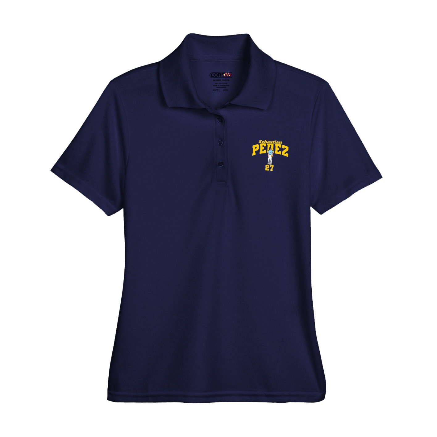 Womens Performance Polo — Signature Arch in Navy