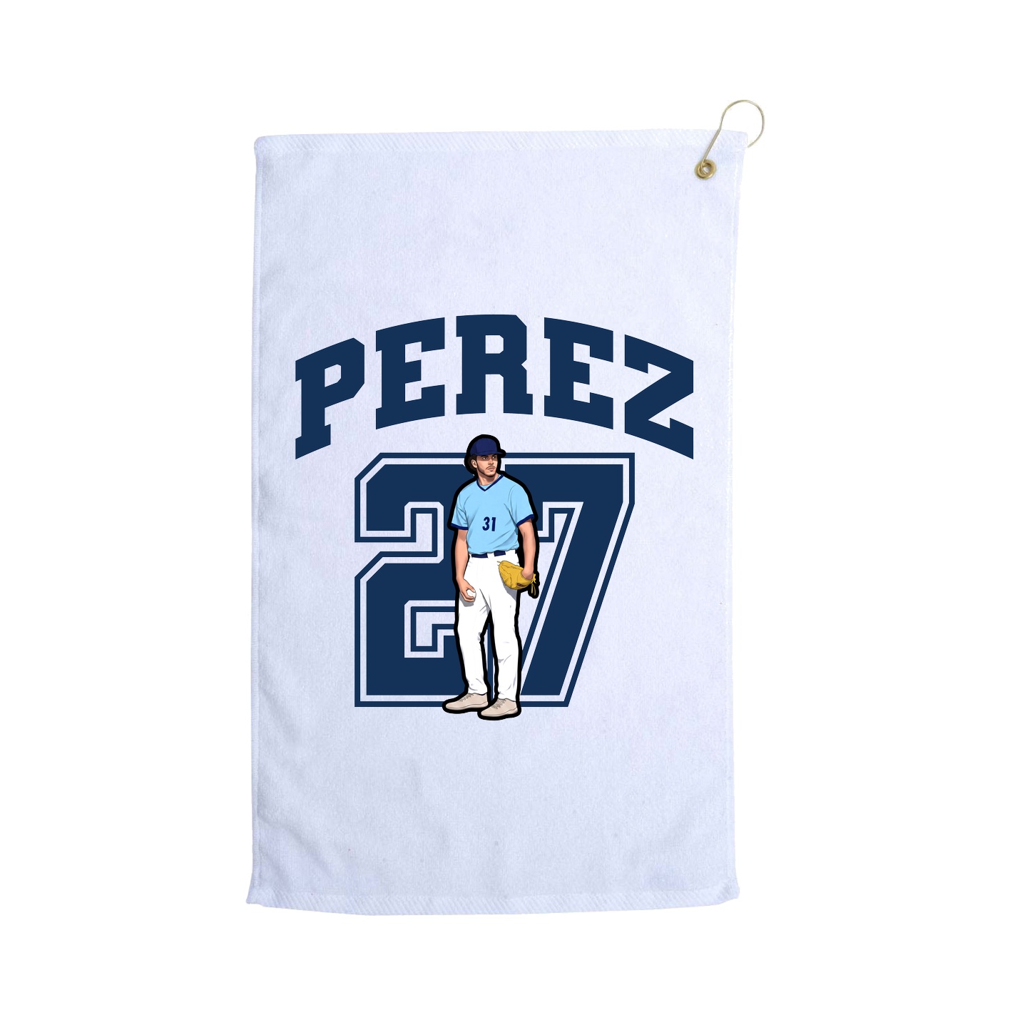 Golf Towel — Number in White
