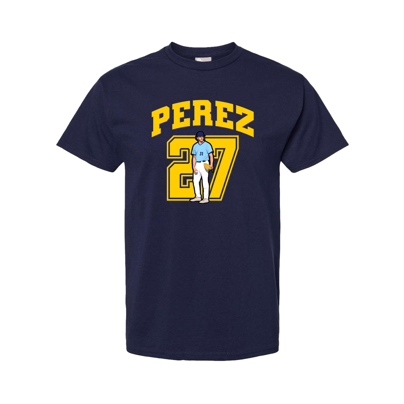 Youth Tee — Number in Navy