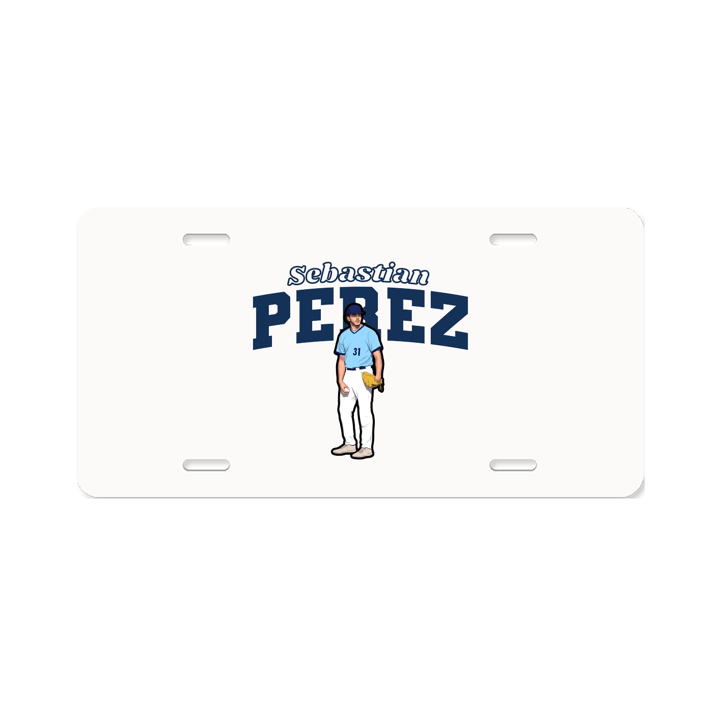 License Plate — Name Arch in Classic
