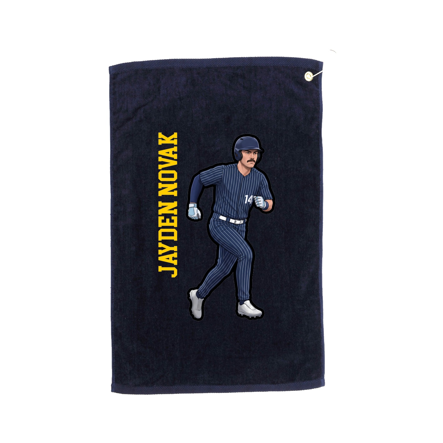 Golf Towel — Name Vertical in Navy