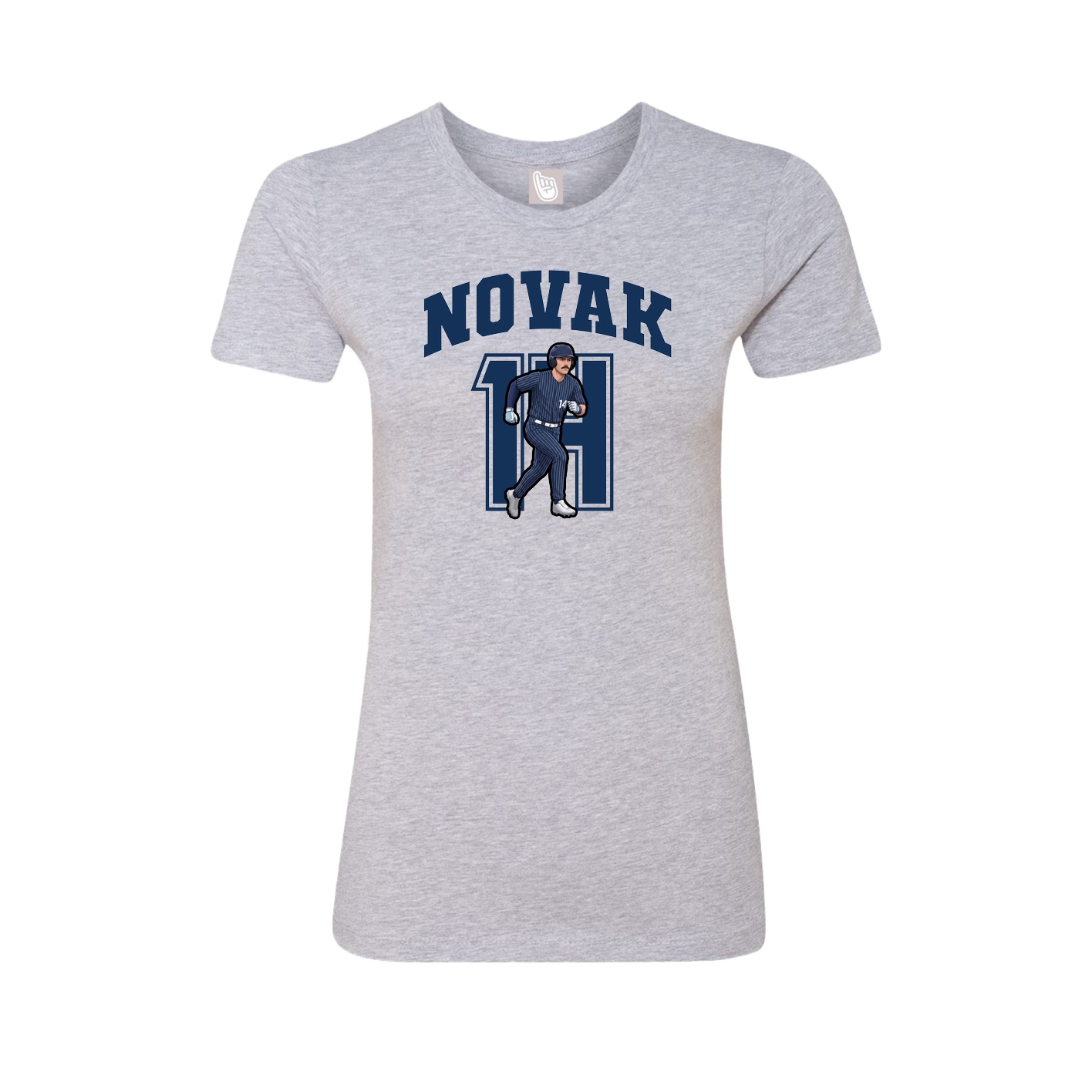 Fitted Women's Tee — Number in Grey