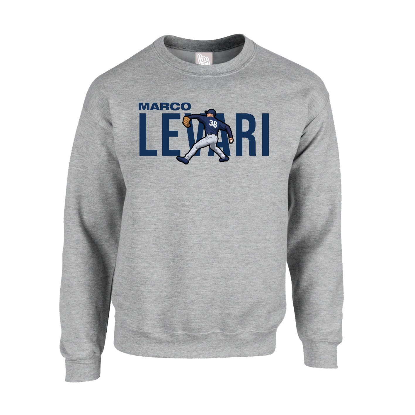 Fleece Crew — Player Name in Grey
