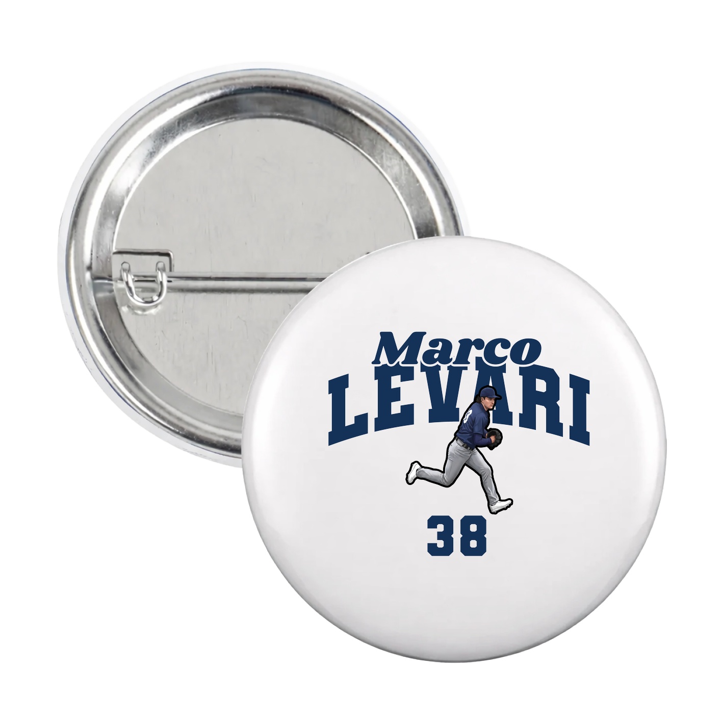 Game Day Button — Signature Arch in White