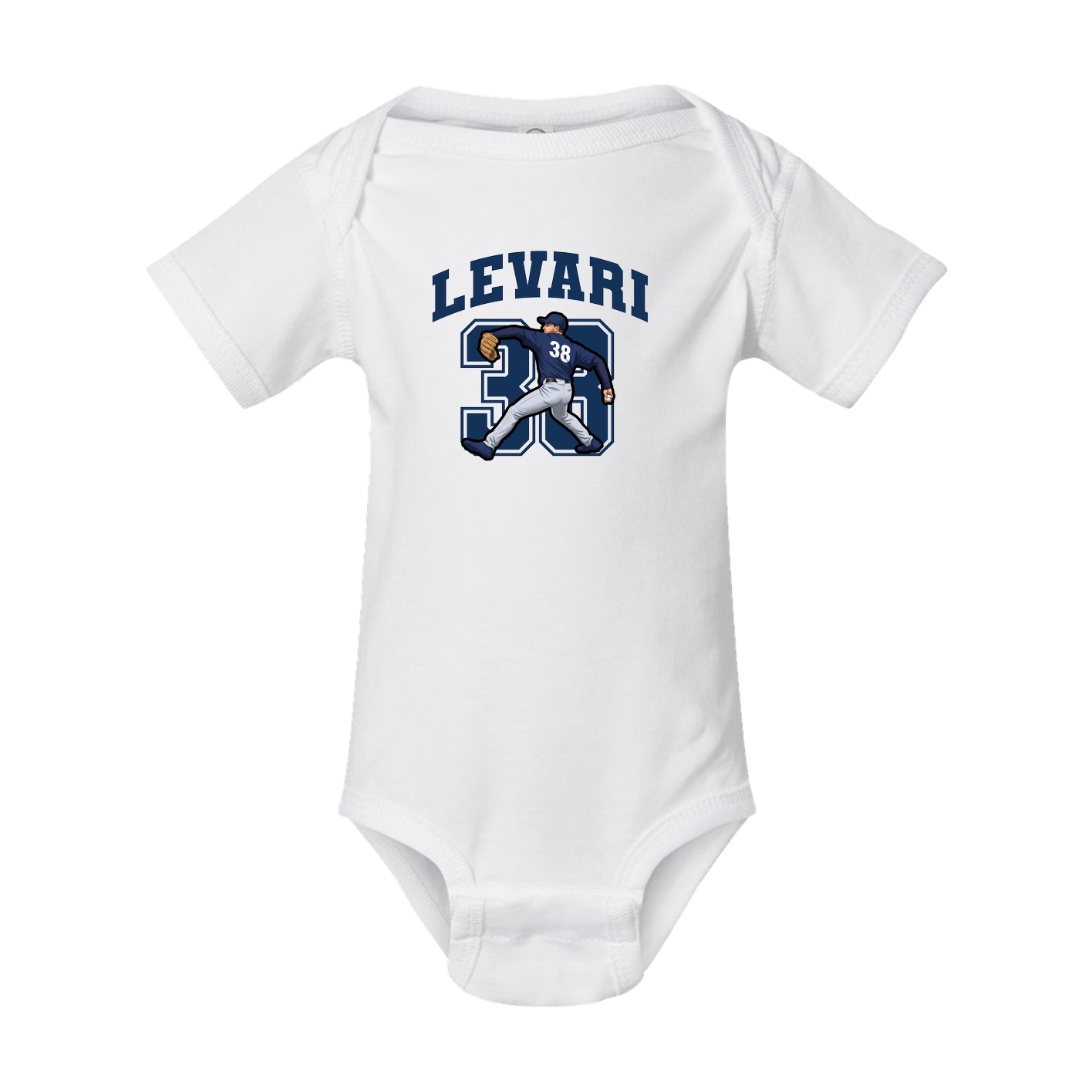 Baby Onesie — Number in White