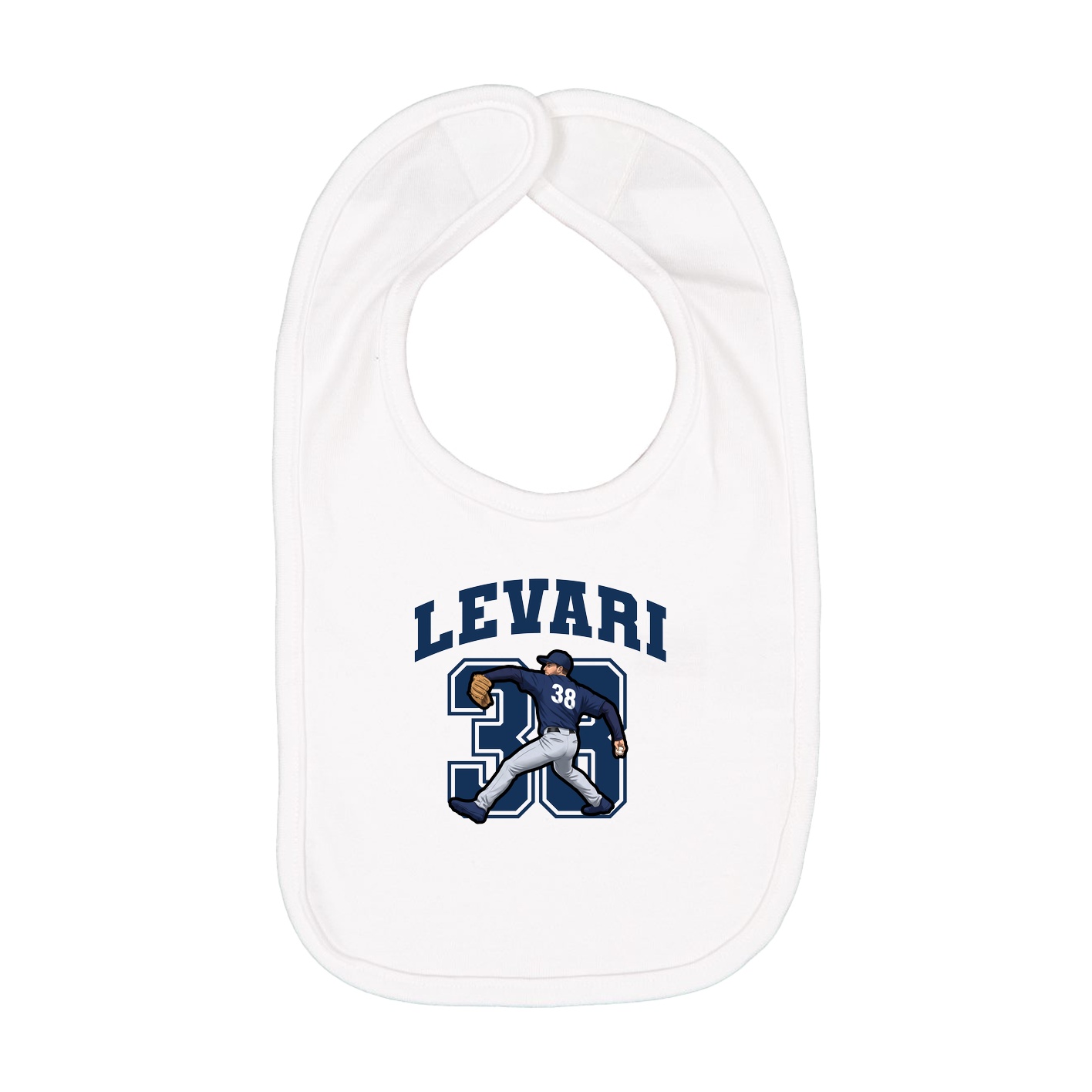Infant Bib — Number in White