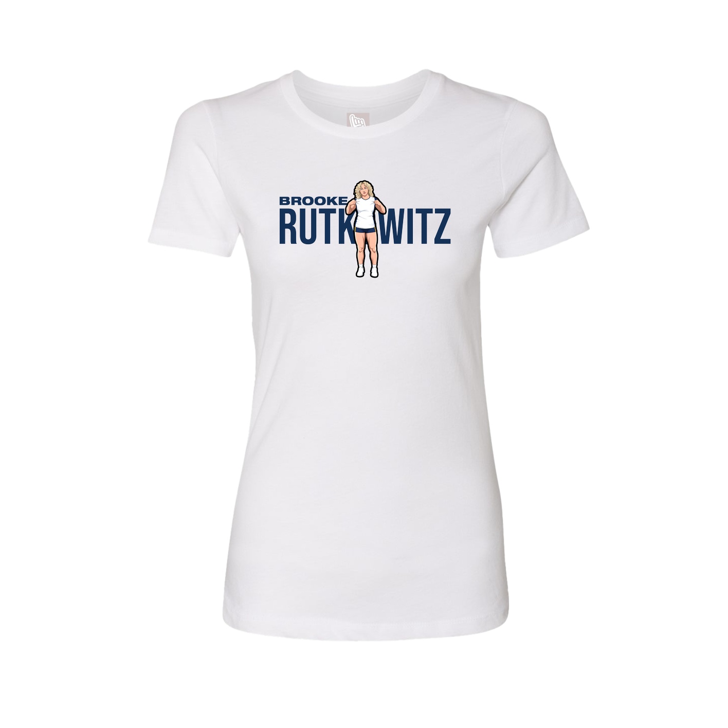 Fitted Women's Tee — Player Name in White