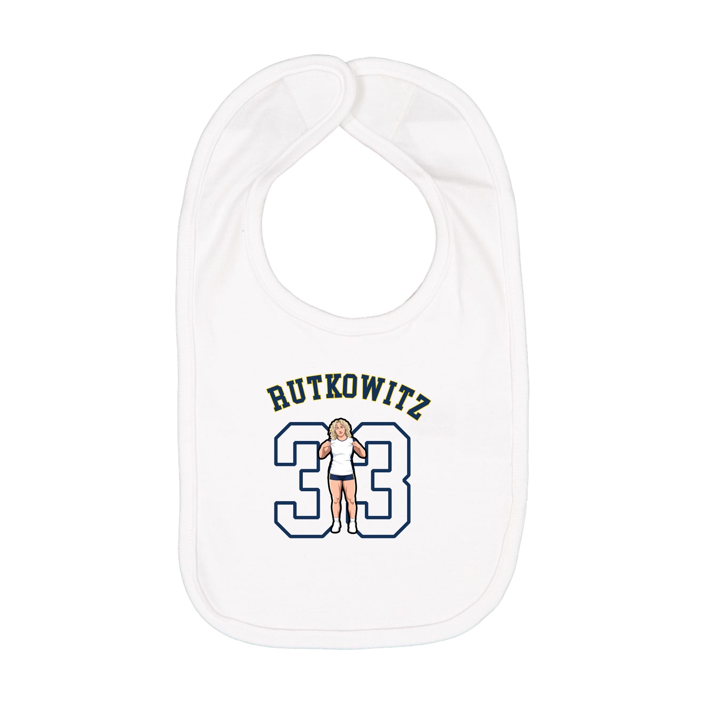 Infant Bib — Shirsey Arch in White