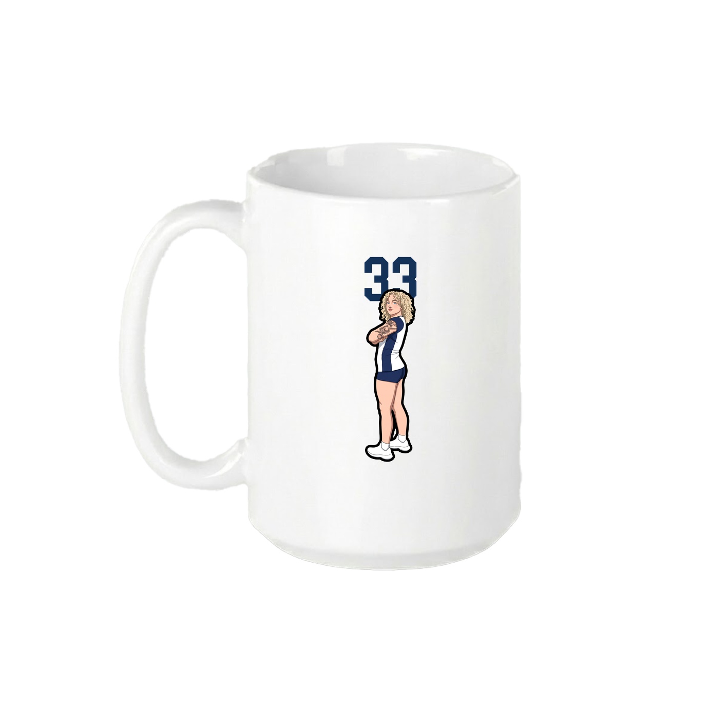 15oz Coffee Mug — Number Top in White