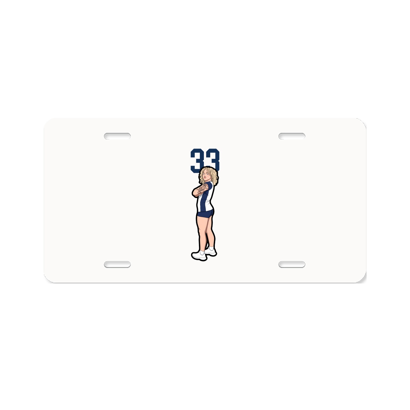 License Plate — Number Top in Classic