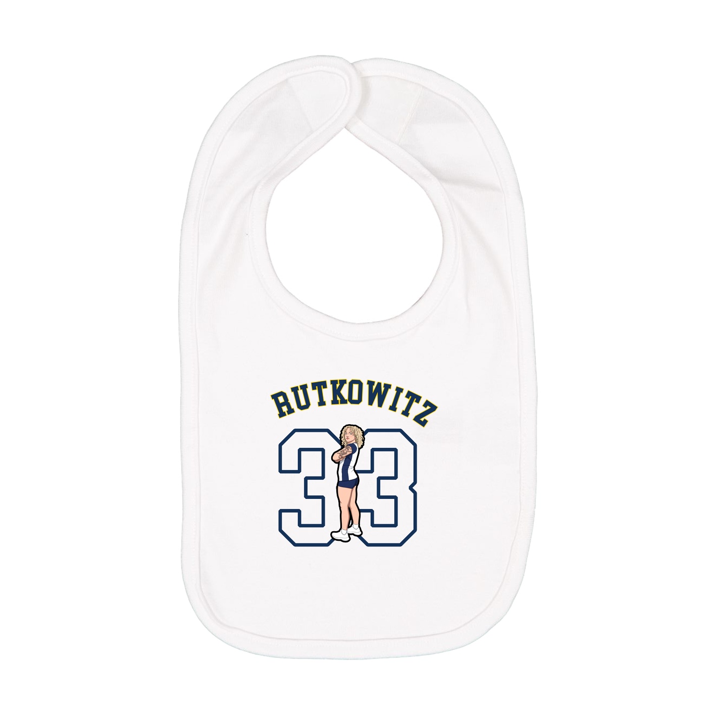 Infant Bib — Shirsey Arch in White