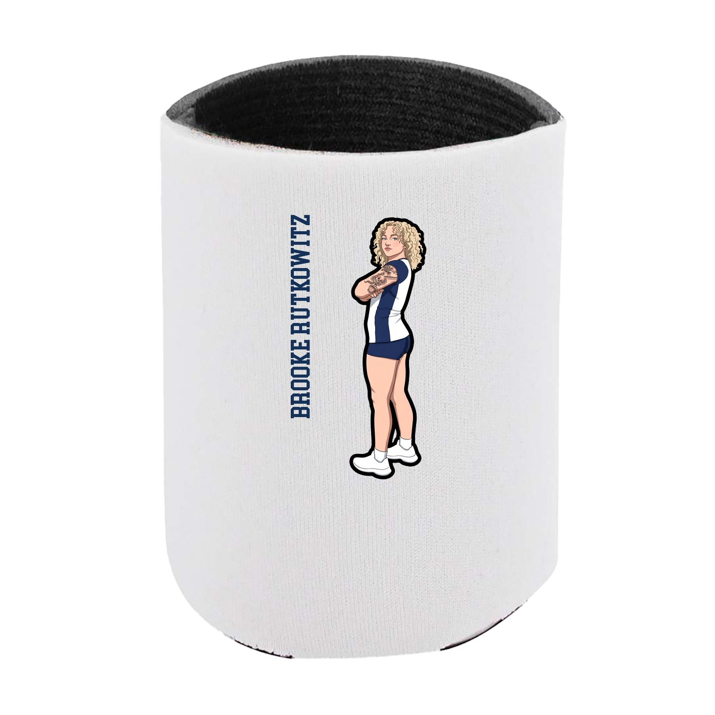 Can Holder — Name Vertical in White