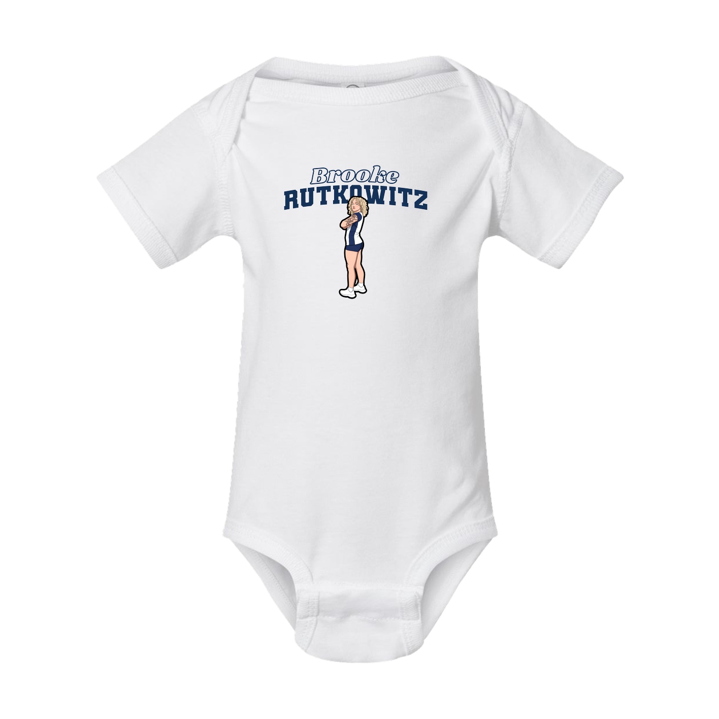 Baby Onesie — Name Arch in White