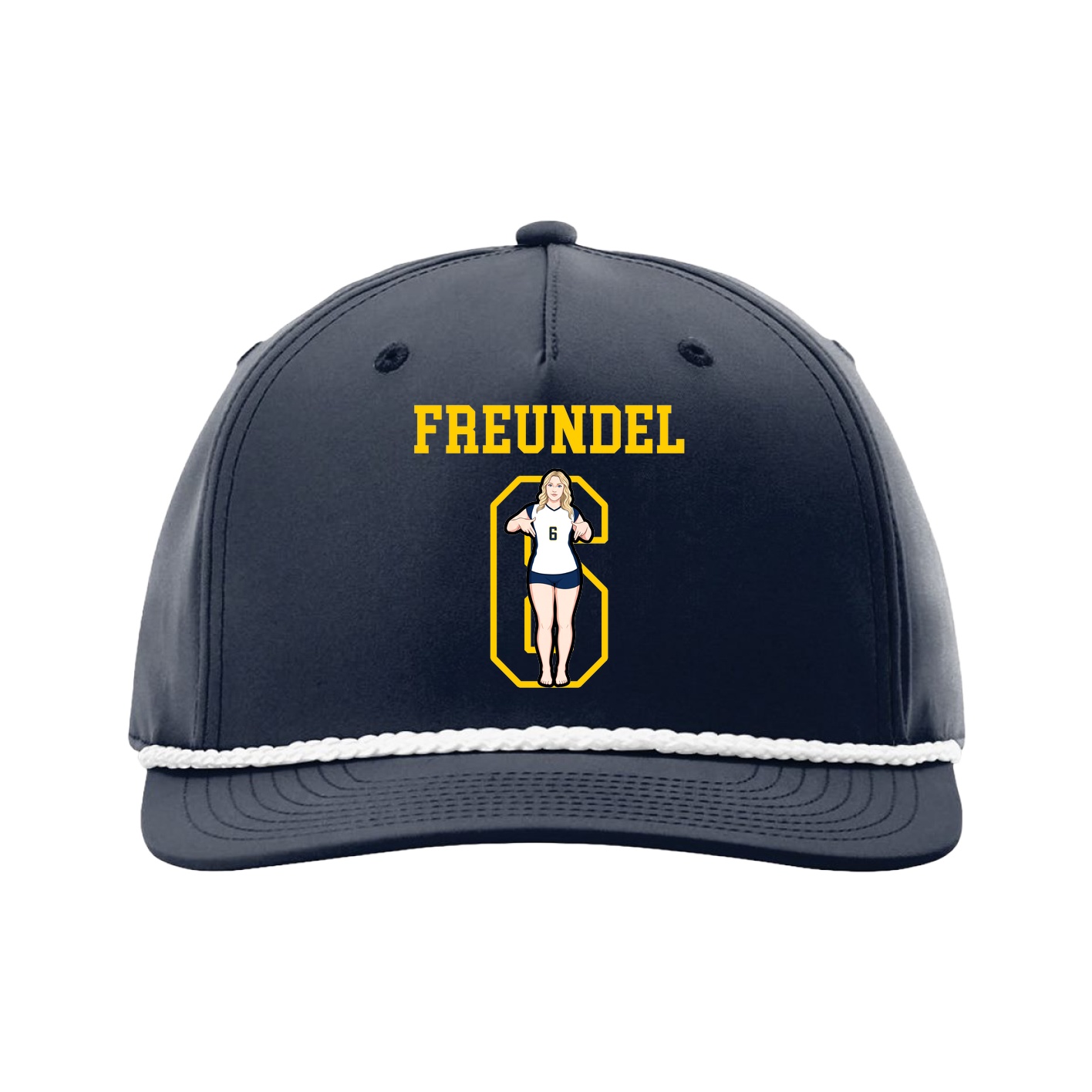 Five-Panel Classic Rope Cap — Shirsey in Navy