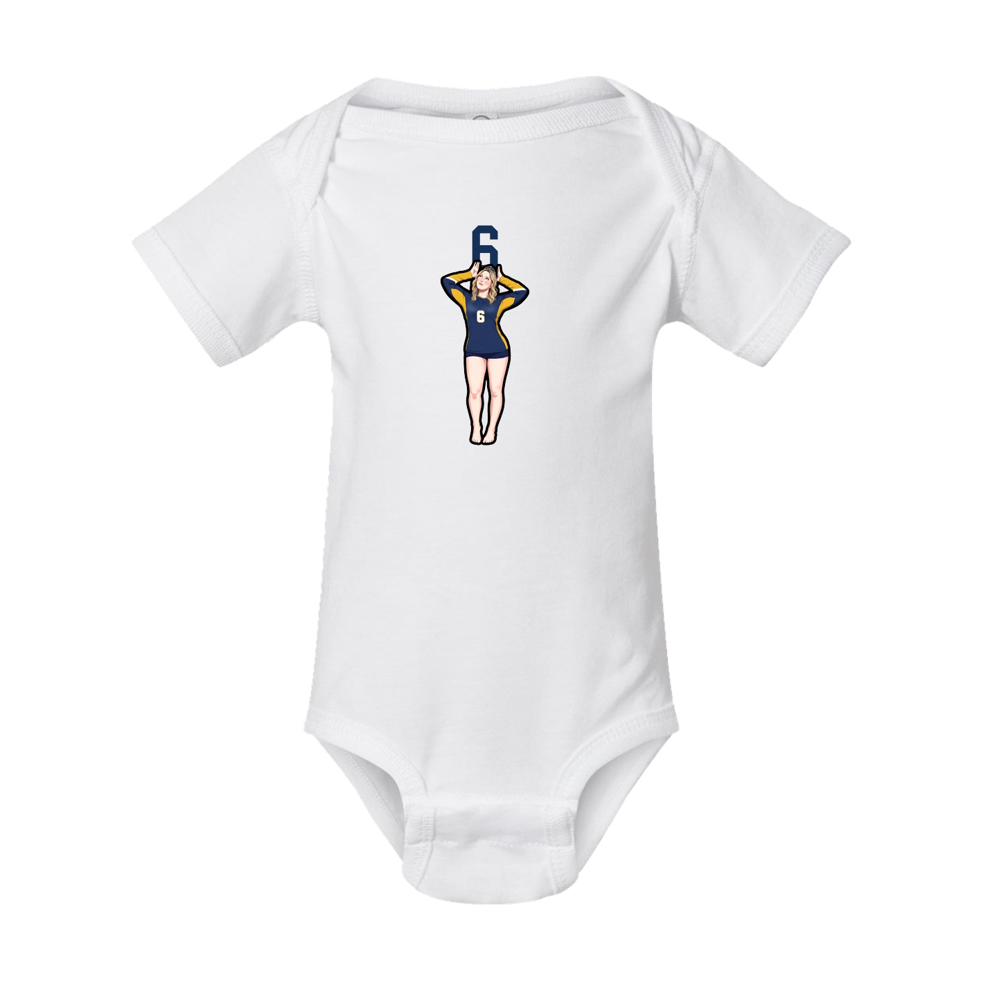Baby Onesie — Number Top in White