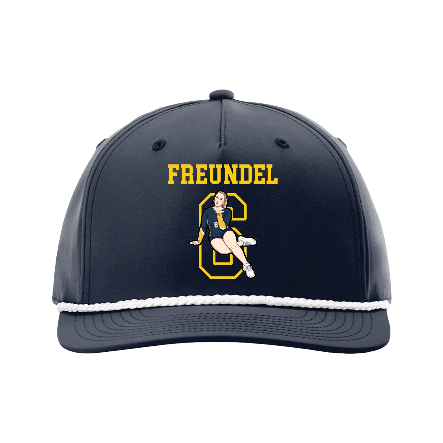 Five-Panel Classic Rope Cap — Shirsey in Navy