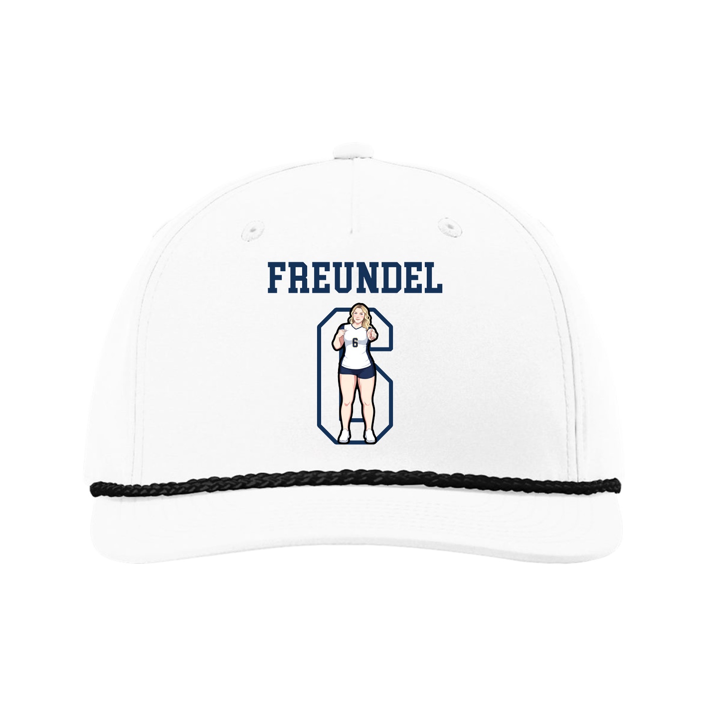 Five-Panel Classic Rope Cap — Shirsey in White