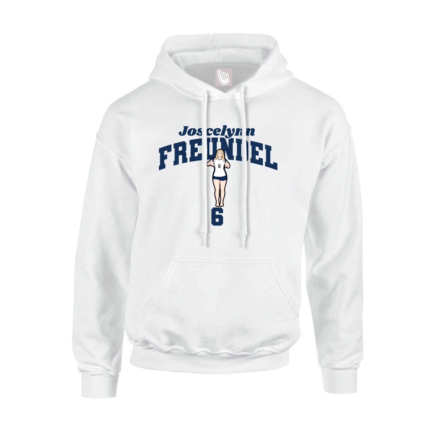 Youth Hoodie — Signature Arch in White